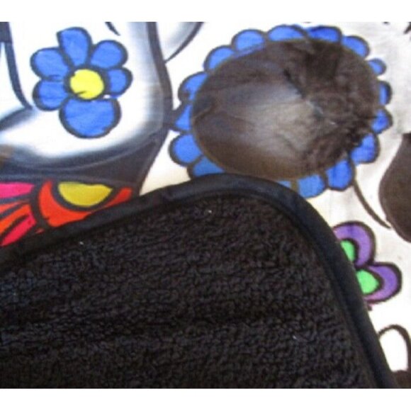 New Six Skulls & Roses Plush Throw Gift Blanket Sherpa Ardras Day of the Dead - Picture 4 of 5